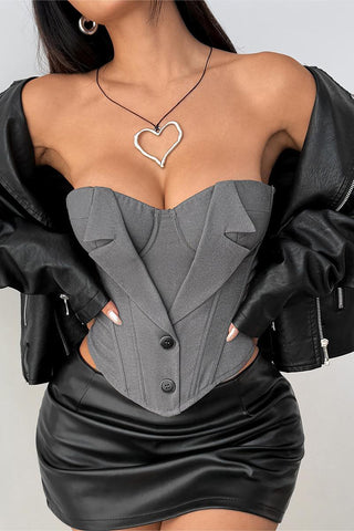 Structured Bustier Strapless Top