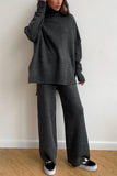 Cozy Turtleneck Knit Pants Set