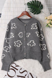 Floral Pattern Button Cardigan