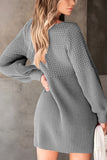 Knit V-Neck Casual Dress