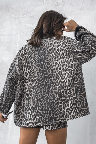 Animal Print Oversized Jacket