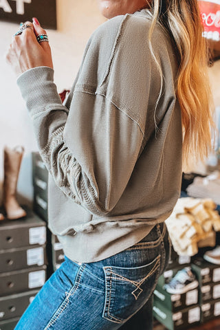 Relaxed V-Neck Sweatshirt