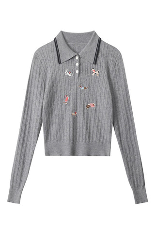 Playful Patterns Collar Polo Shirt