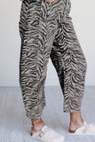Zebra Print Wide Leg Jeans