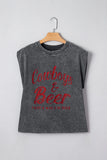 Western Lettering Tank Top