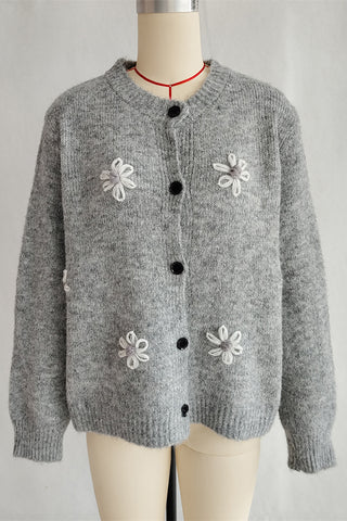 Floral Button-Up Cardigan