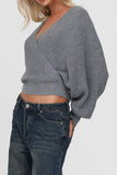 V-Neck Cross-Over Sweater