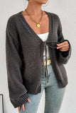 Tie-Front Open Cardigan