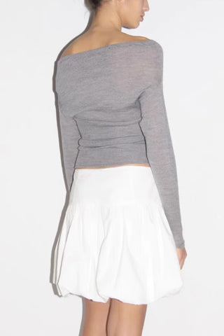 Stylish Off-Shoulder Knit Top