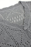 Button-Front Textured Cardigan