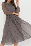 Polka Dot Midi Casual Dress