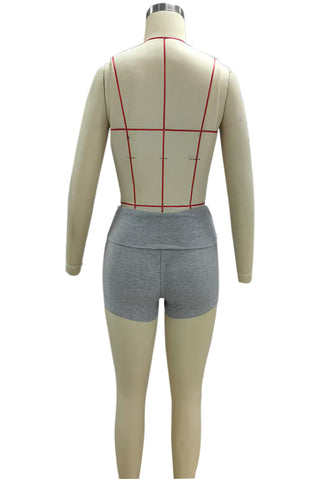 High-Waist Foldover Casual Shorts