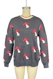 Playful Mushroom Pattern Sweater