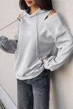 Cut-Out Shoulder Hoodie