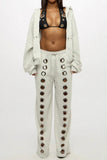 Eyelet-Detail Two-Piece Set