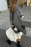Trendy Graphic Button Cardigan