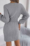 Elegant Knit Cutout Casual Dress