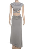 Cutout Crop Top and Skirt Set
