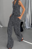 Leopard Print Wide-Leg Pants Set