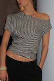 Asymmetric Striped T-Shirt
