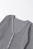 Button-Front Layered-Hem T-Shirt