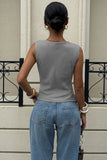 Draped Shoulder Accent Top
