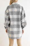 Plaid Button-Front Jacket