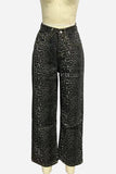 Relaxed Fit Printed Straight Jeans