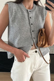 Button-Front Knit Tank