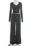 Stylish Long-Sleeve Pants Set