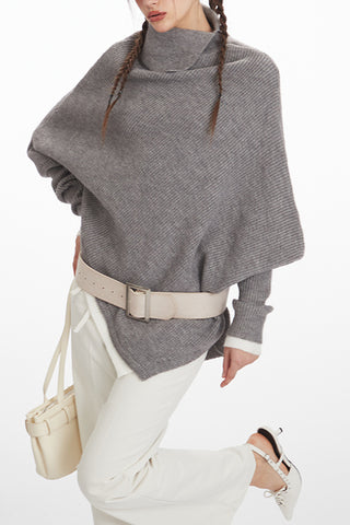 Asymmetric Collared Sweater