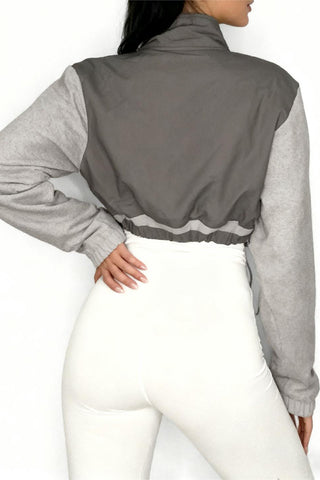 Zip-Front Cropped Jacket