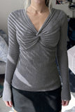 Twist Detail Long Sleeve Blouse