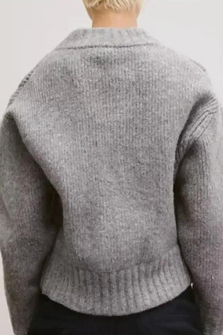 Zip-Up Ribbed Cardigan