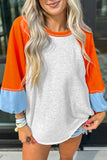 Colorblock Raglan Sleeve Top