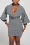 Chic Deep V-Neck Casual Dress