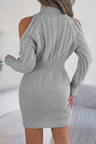 Cold Shoulder Knit Mini Dress
