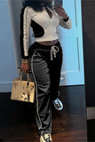 Zip-Up Long Sleeve Pants Set