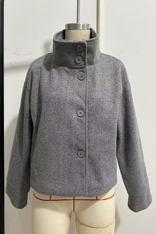 Chic Oversized Button-Up Blazer Jacket