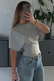 Ruched Waist Short Sleeve Top