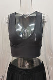V-Neck Ribbed Tank Top