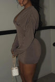 Plunge V-Neck Mini Dress