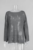 Open-Knit Boat Neck Top
