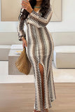 Elegant Long-Sleeve Casual Maxi Dress