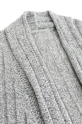 Open-Front Ribbed Cardigan