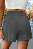 Wrap-Front Skort with Bow Accent