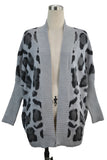 Open-Front Leopard Cardigan