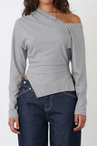 Asymmetric Long Sleeve T-Shirt