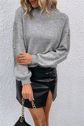 Pearl-Embellished Sweater