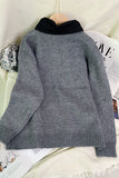 Bow Accent Collared Sweater